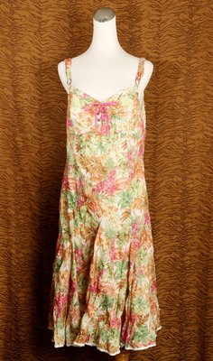 設計師品牌 VILLE 菲磊～夏威夷風無袖洋裝～自然流露本季於月的度假風尚１１號《小喵二手衣》