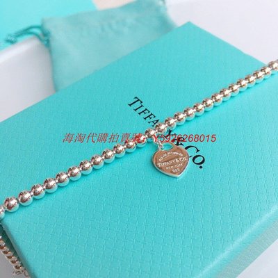❤正品專購❤ Tiffany&amp;CO.蒂芙尼 S925純銀 水晶 手環 手鍊 手環 飾品 附盒提袋 簡約愛心形狀吊墬