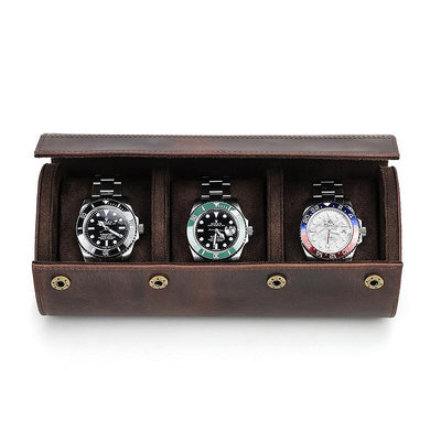手錶盒真皮手表收納包頭層牛皮旅行便捷表袋手表收藏盒腕表收納盒男女