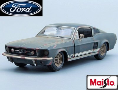 【Ford汽車模型】1967年 懷舊版 福特野馬 Ford Mustang GT 美馳圖 Maisto 1/24精品車模