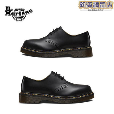 MG-????韓國代購 馬汀博士 1461 3孔 馬丁靴 低筒 小皮鞋 馬丁鞋 短靴 長靴 皮鞋 硬皮 黑色 男女同款