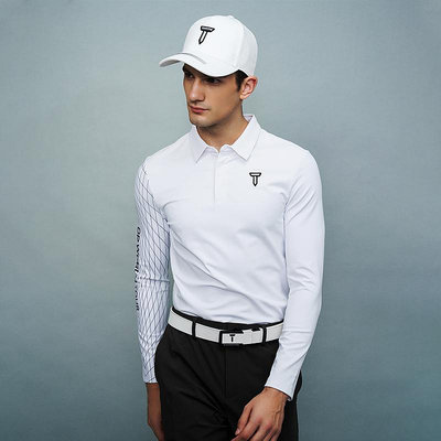 Europeantour歐巡賽高爾夫男裝翻領polo衫秋季golf運動長袖T恤