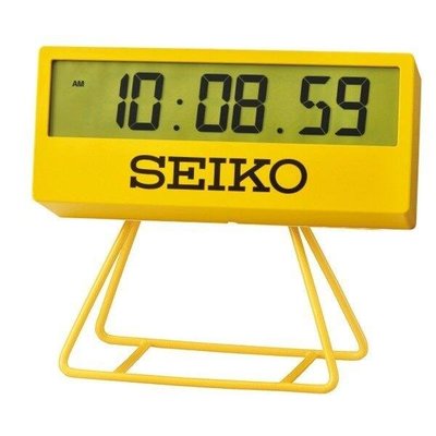 SEIKO 精工 城市路跑電子桌鐘(QHL083Y)