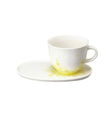 【現貨】韓國星巴克 2019春天黃綠色金鐘花＆花園系列--黃金鈴馬克杯與杯盤340ml