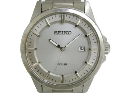 [專業模型] 太陽能錶 [SEIKO 520329] 精工太陽能石英錶[珍珠面+日期]時尚/商務/軍錶