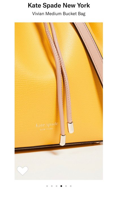 kate spade yellow bucket bag