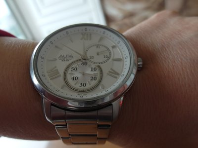 ALBA羅馬魅力時尚不鏽剛大錶面女腕錶-VD73-X002