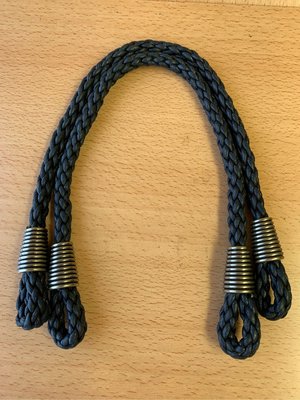 【布的物語】 黑色繩編提把  長46cm 寬1cm