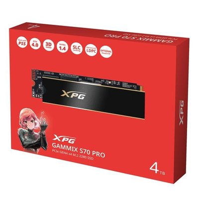 【台中自取】威剛 ADATA XPG GAMMIX S70 PRO 4TB PCIe 4.0 M.2 2280 固態硬碟