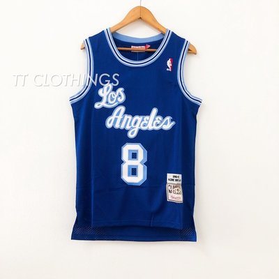 Kobe Bryant 8 復古藍色洛杉磯 LA Lakers 紫色 NBA 籃球球衣單特 · 澤西 · 普雷斯-master衣櫃3