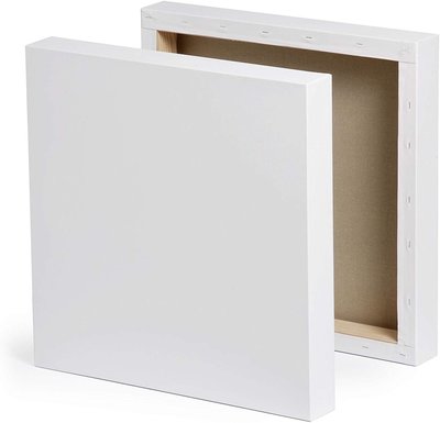 板橋酷酷姐美術 正方形油畫布 仿麻 35*35公分 約2公分厚 含內框尺寸下標區    另有3公分厚、5公分厚內框可訂做