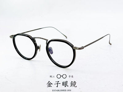 【本閣】金子眼鏡 KV63 日本神級手工眼鏡 超輕純鈦黑色/銀色圓框 雕刻花樣 eyevan 增永眼鏡