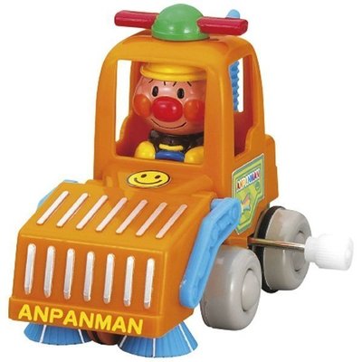 日本進口 麵包超人 Anpanman 工程車 清掃車 發條 玩具