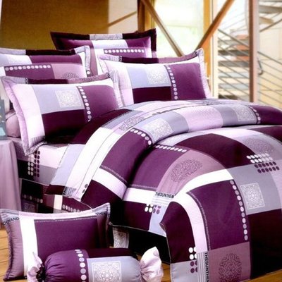 特大雙人床包被套四件組(七尺)-夢幻格調-100%精梳棉台灣製 Homian 賀眠寢飾