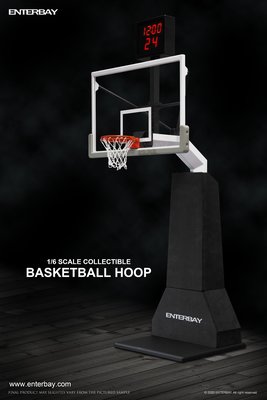 ((參號倉庫) 預購 第四季 ENTERBAY 1/6 NBA 籃球架 電子球賽時計 1/6 12吋適用 籃框 9/17