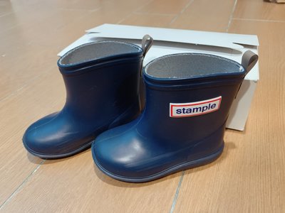 日本製 專櫃正品 stample兒童雨鞋 藍色13cm