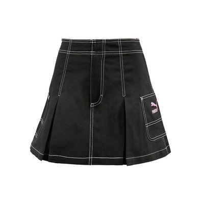 PUMA Logo Skirt 黑色褲裙 黑色裙子 舞動短裙襯裙 王淨同款 62686401