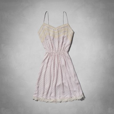 A&F 女生 薄 細肩帶洋裝 連身裙 粉紅 淡藍 AF Abercrombie Fitch BUYSOME C0113