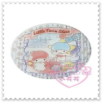 ♥小花花日本精品♥HelloKitty雙子星LITTLE TWIN STAR玻璃圓型盤點心盤水果盤日本製11286707