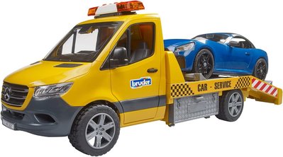 現貨 德國 Bruder  賓士運輸工程車/運輸車/拖吊車/道路救援車/維修車/帶有音效模組加上跑車/兒童玩具車塑料模型