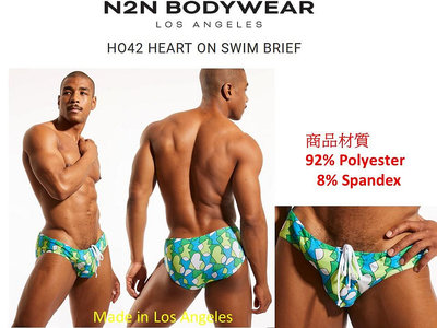 《新品 減價中》N2N_HO42_Heart On Swim Brief_心形圖案三角泳褲。光滑、絲滑、性感