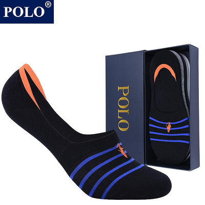 Polo新品襪子男船襪夏季薄款防滑硅膠襪淺口短襪純棉男士襪套