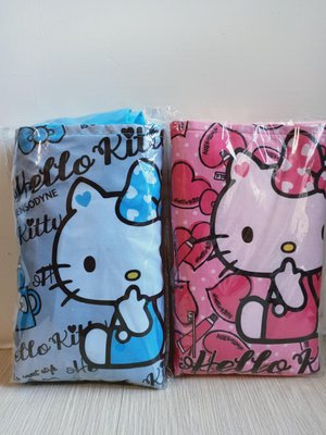 AMY家電【Hello Kitty】摺疊手提袋-粉紅-淺藍 多功能收納環保萬用袋/購物袋