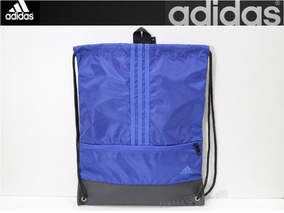 (高手體育)adidas 愛迪達 運動健身束口袋 (藍色)束口包,束口袋,運動包 後背包 另賣 斯伯丁 molten
