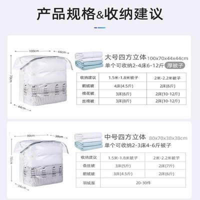 熱賣 【棉被專用】太力四方立體壓縮袋家用棉被被子的防潮免抽氣收納袋