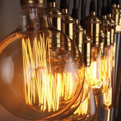 [ACB照明]  G95 E27 愛迪生/鎢絲燈泡 琥珀色玻璃 燈頭燈座 110V  工業風 復古裝飾 吊燈 酒吧 店