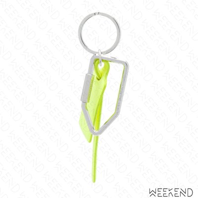 【WEEKEND】 OFF WHITE Zip Tie 工業 束帶 鑰匙圈 螢光黃色