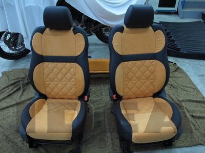 泰山美研社E112 FORD FOCUS 日式菱格紋設計皮椅 可依照喜愛款式改裝