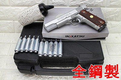 台南 武星級 鋼製 INOKATSU COLT M1911 手槍 CO2槍 銀 實木 優惠組E 井勝 1911 柯特