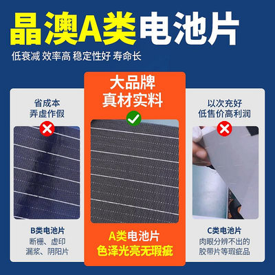 光合硅能太陽能板12v24v充電板單晶硅電池板450W家用光伏發電板