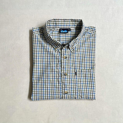 西雅圖戶外 KAVU Check Outdoor Shirt 細格紋 速乾面料 單口袋 格紋襯衫 vintage