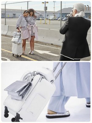 Chanel ❤️ 白色 拉桿旅行袋 行李箱 登機箱 四輪