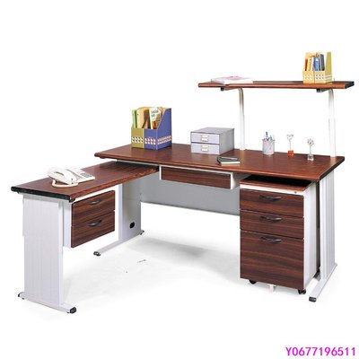 DL OATH主管桌L型 辦公 具 辦公桌 工作桌胡桃色 灰白腳含上架整組臺中市區-標準五金