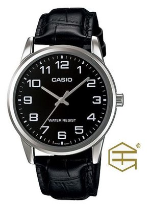 【天龜】CASIO 簡約時尚 皮革錶帶 石英錶 MTP-V001L-1B