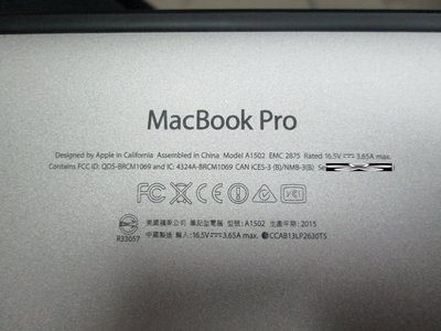 台中筆電維修：蘋果 APPLE A1502 筆電開機無反應,開機斷電,顯卡故障花屏,面板變暗.泡水主機板維修