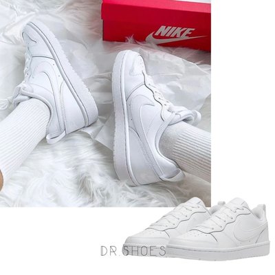 【Dr.Shoes 】Nike COURT BOROUGH LOW 2 GS 休閒鞋 全白 BQ5448-100