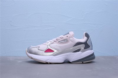 Adidas Falcon W 復古 銀灰粉 網面透氣 休閒運動慢跑鞋 男女鞋 D96757