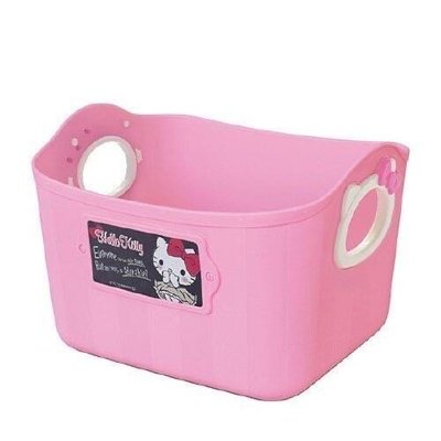 日本製 Hello Kitty SQ5置物籃 收納盒 2.5L 粉色
