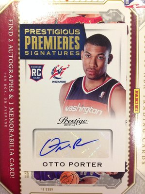 13 14 Prestige - Otto Porter Jr 新人RC簽名卡