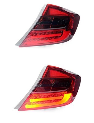 SUGO汽車精品 本田 HONDA CIVIC 9/9.5代/喜美九代 專用紅黑導光 光柱尾燈