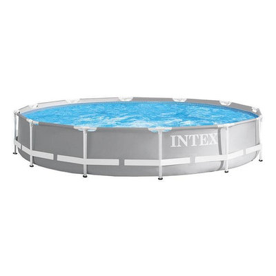 【小如的店】COSTCO好市多線上代購~Intex 金屬支架圓形泳池-含遮罩(1入組) 142532