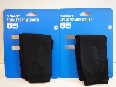 捷安特 GIANT 公司貨 台灣製 無縫抗UV涼感袖套 黑色 S/M L/XL 兩種尺寸