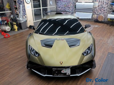Dr. Color 玩色專業汽車包膜 Lamborghini Huracan STO 全車消光透明犀牛皮 (LNPPF)