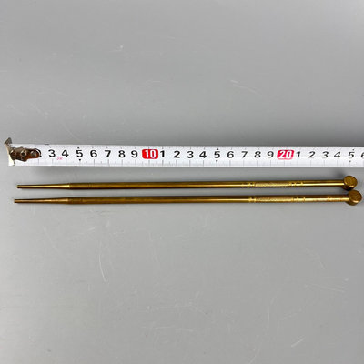 日本回流 銅器 火筷子 銅筷子 火缽風爐用具 尺寸如圖 重9