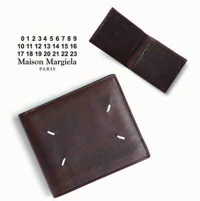 Maison Margiela   (深巧克力棕色) 真皮兩摺短夾 皮夾 錢包 中性款｜100%全新正品