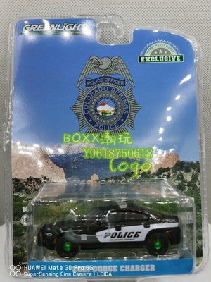 BOXx潮玩~綠光1/64 2021款道奇戰馬警車-科羅拉多州警車 30314 綠機器